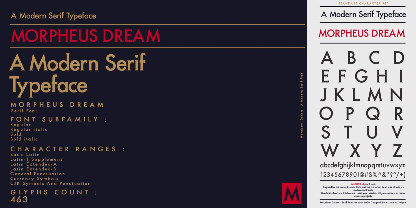 Beispiel einer Morpheus Dream Medium Italic-Schriftart